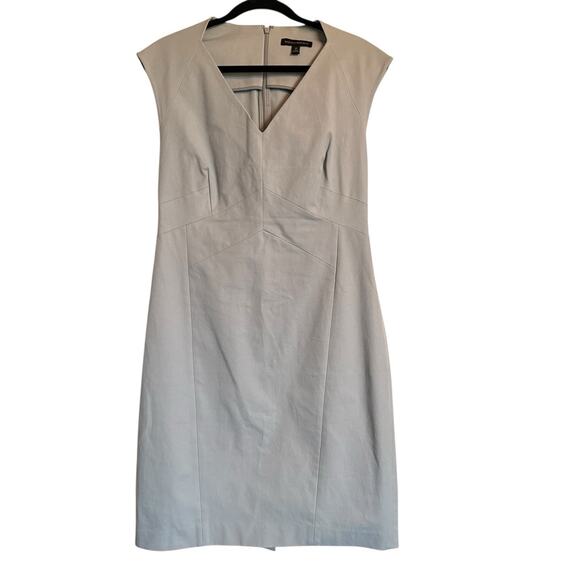 Banana‎ Republic Sz 12 Bi-Stretch Sheath Dress Gray Office Minimalist Preppy - Picture 1 of 11